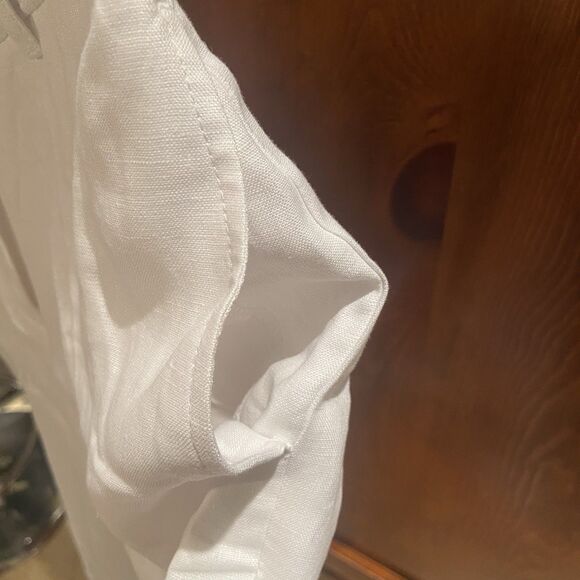 J.Crew Linen Harbor Pants High-rise Wide-leg 100% Linen White Size Small Beachy - Picture 7 of 11